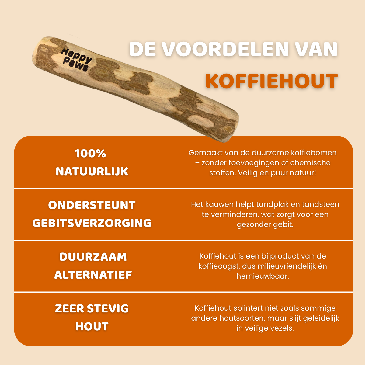 Koffiehouten Kauwstok
