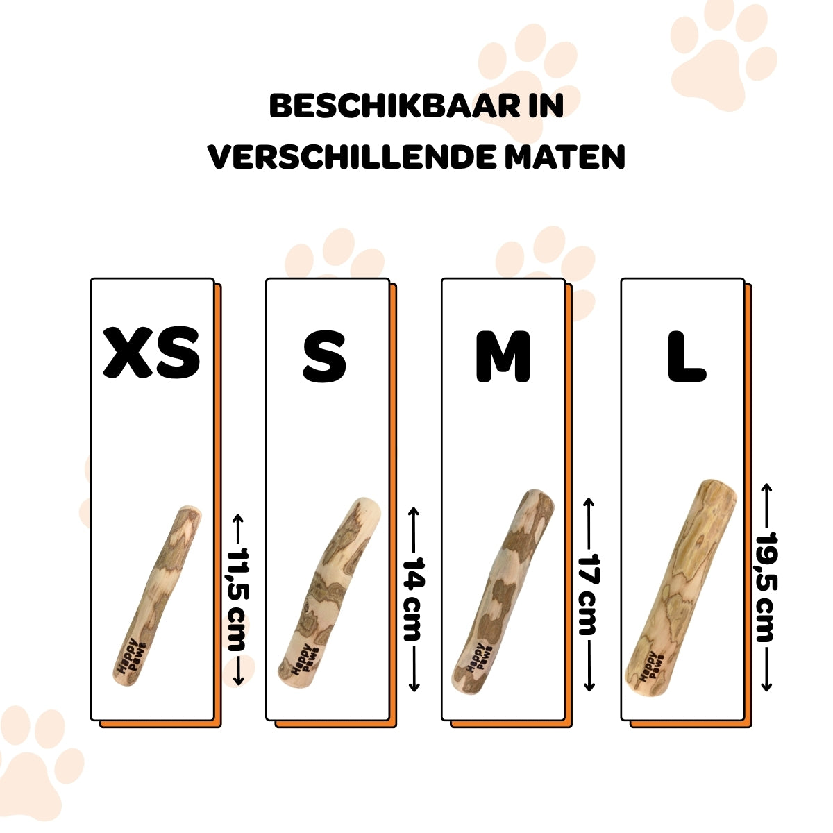 Koffiehouten Kauwstok - Maat XS