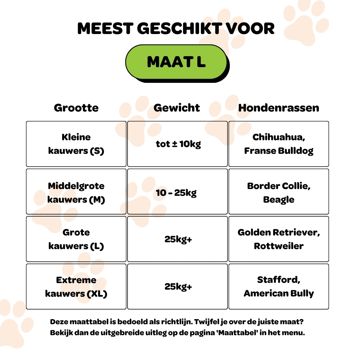 Koffiehouten Kauwstok met Touw - Maat L