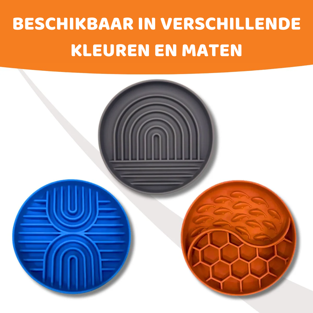 Anti-schrokbak met honinggraatdesign in terracotta kleur, ontworpen voor langzamer eten door honden, Geschikt voor alle honden, Natuurlijk Rubber, Anti-Slip, HappyPaws, Verkrijgbaar in verschillende kleuren en maten
